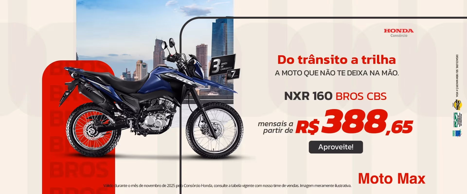 NXR 160 BROS CBS Promoção