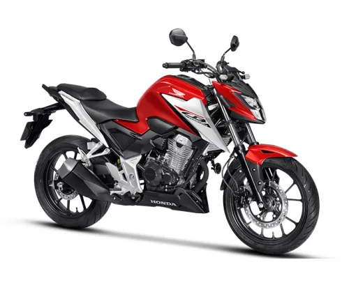 CB 300F Twister lateral vermelha destacando design esportivo