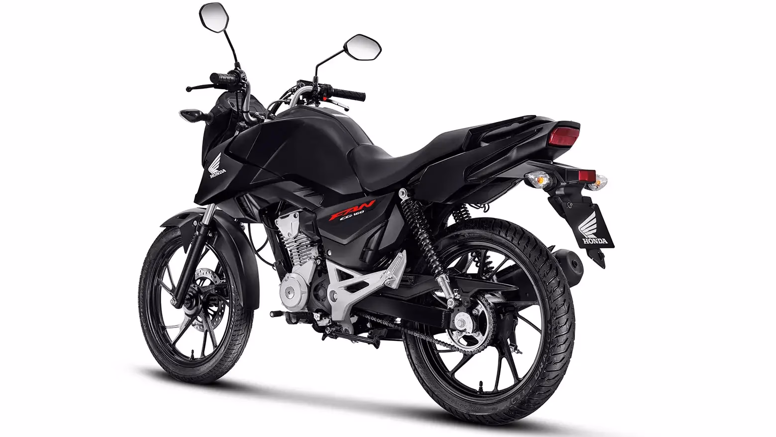 CG 160 Fan preta vista lateral traseira esquerda - 11 de 16