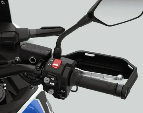 Detalhe do acelerador eletrônico da CRF 1100L Africa Twin