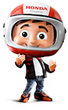 Mascote Honda chamando
