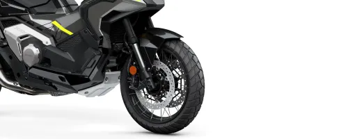 Detalhe da suspensão dianteira Honda X-ADV 2025