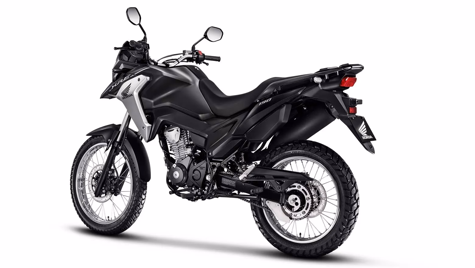 XRE 190 vista lateral traseira esquerda na cor cinza metálico - 9 de 12